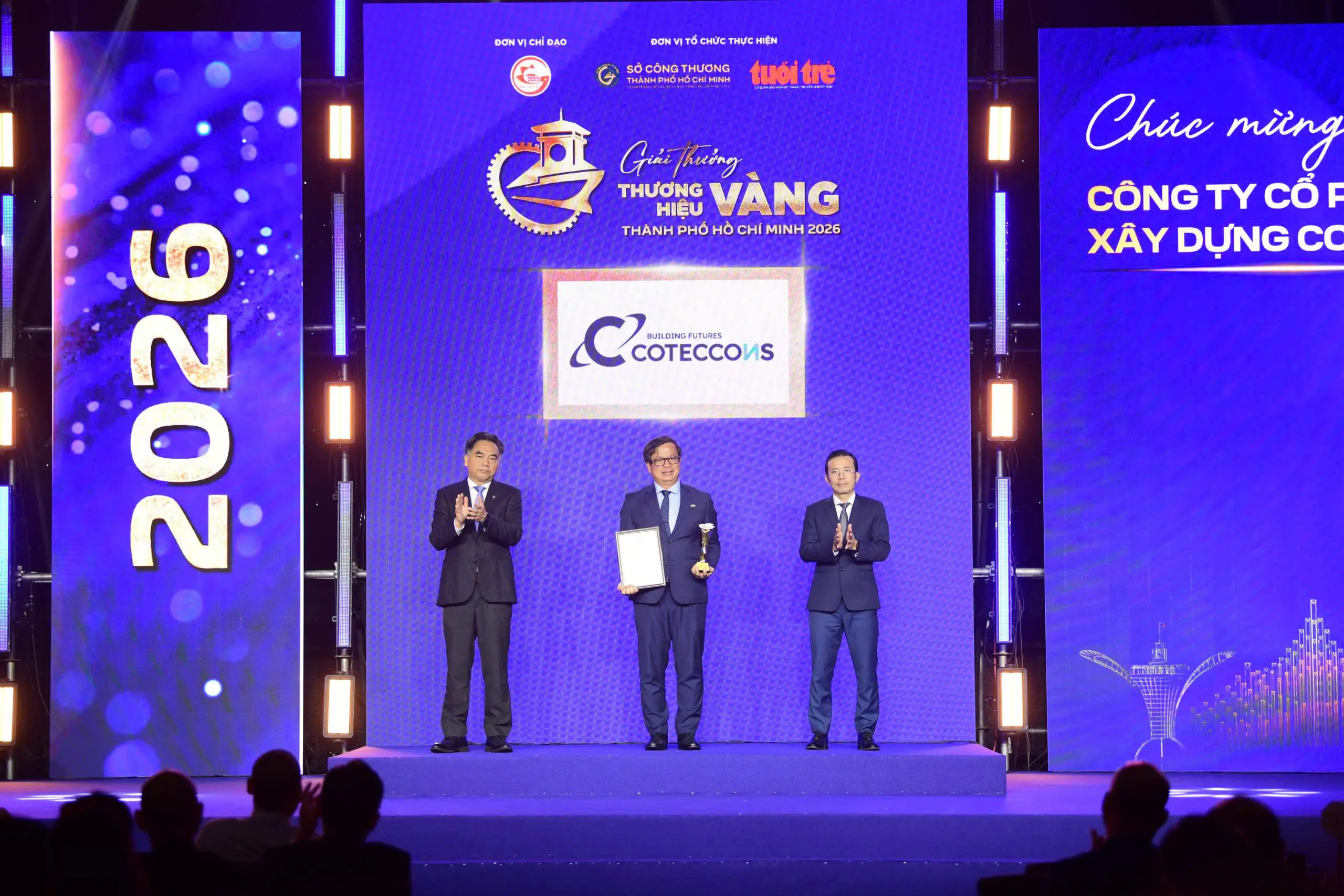 COTECCONS NHẬN GIẢI THƯƠNG HIỆU VÀNG TP.HCM 2026: GHI DẤU ẤN TỪ NIỀM TIN CỘNG ĐỒNG 