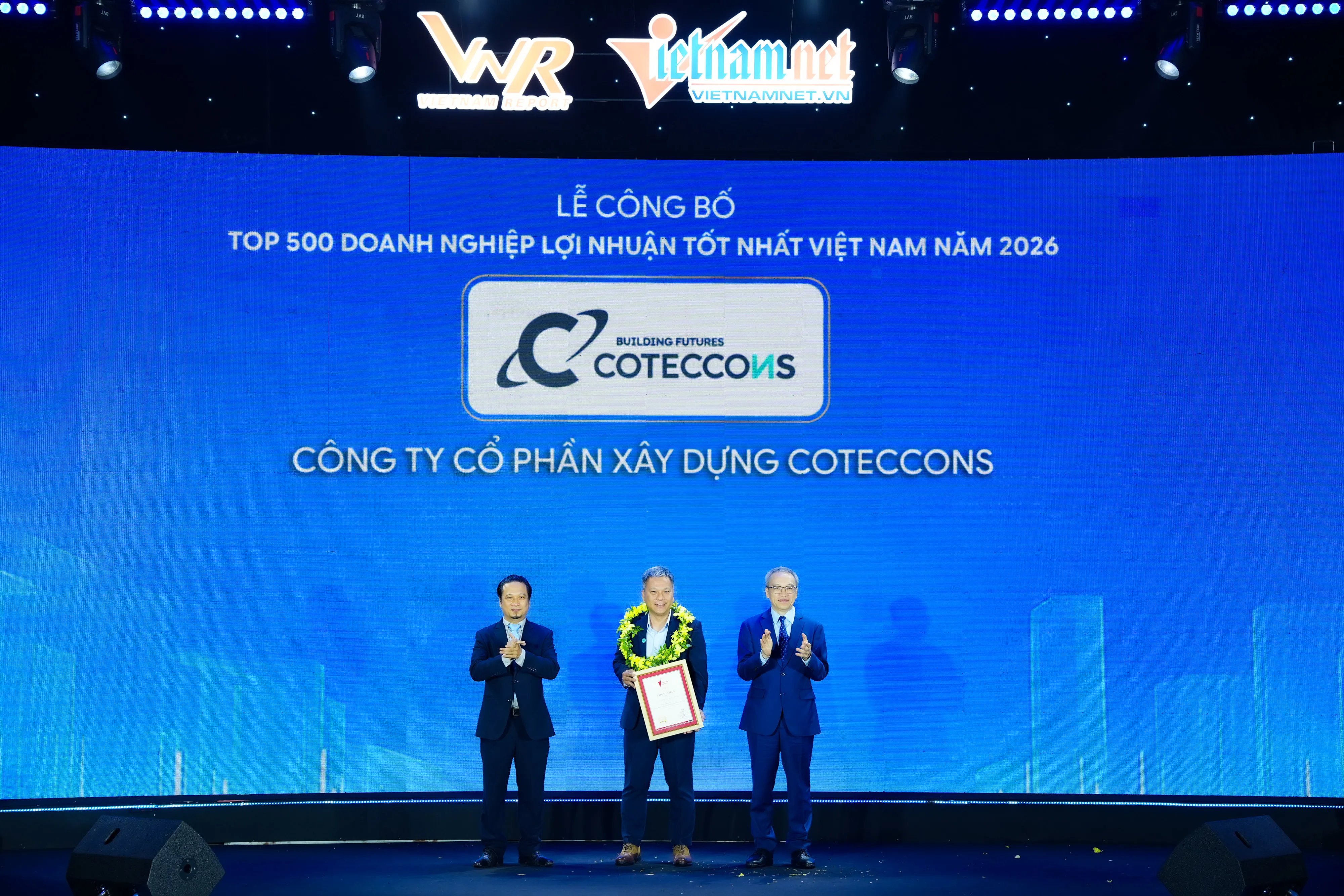 COTECCONS TĂNG 76 BẬC TRONG TOP 500 DOANH NGHIỆP LỢI NHUẬN TỐT NHẤT VIỆT NAM 2026, KIÊN ĐỊNH CHIẾN LƯỢC TĂNG TRƯỞNG CHẤT LƯỢNG